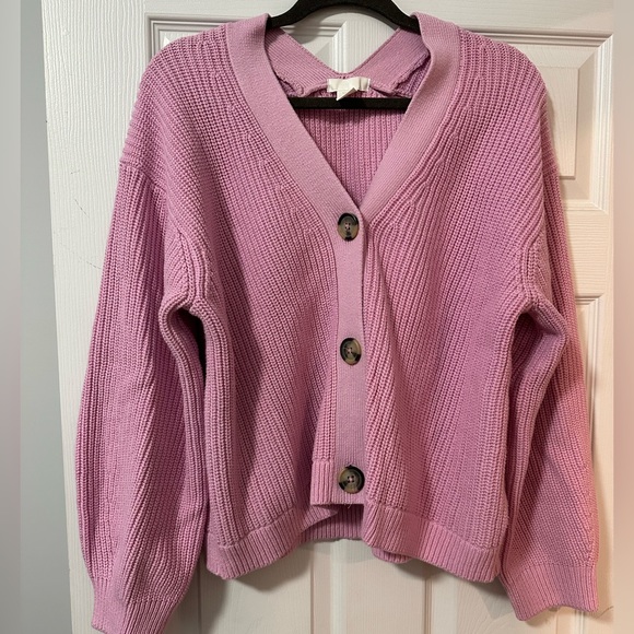 H&M Sweaters Baby Pink Knit Sweater Hm Poshmark